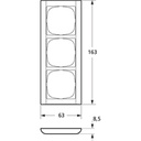 LK Fuga ramme Softline 63 3m - hvid