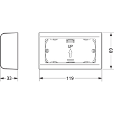 Fuga underlag 2 modul Softline vandret u. sprosse