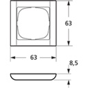 LK Fuga ramme Softline 63 1m - stålmetallic