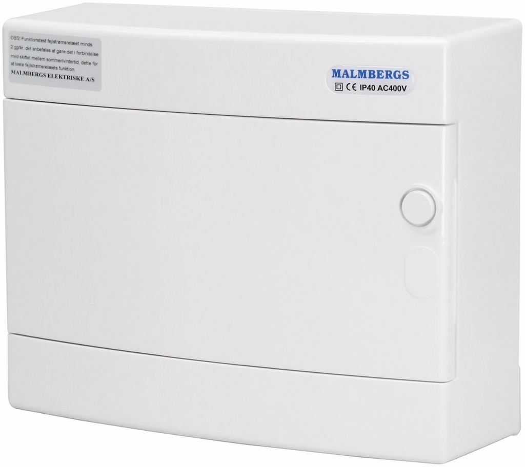 Færdigmonteret gruppetavle - 3x10A 1P+N