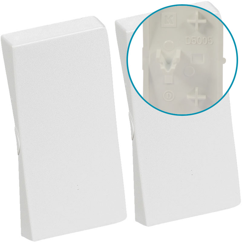 LK Fuga tangentsæt til dobbeltafbryder, gammel model - hvid