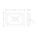 100W LED Projektør 4000K 8200 Lumen