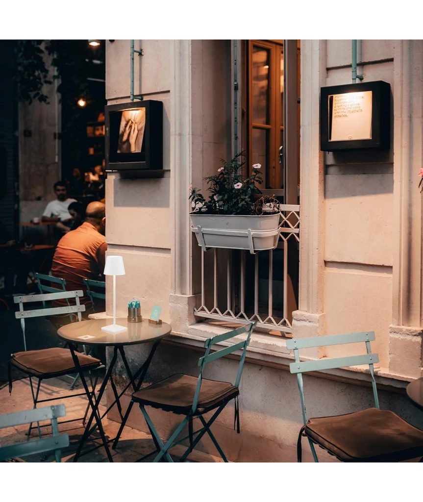 Opladelig LED bordlampe, Hvid, touch dæmpbar