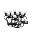 V-Tac LED lyskæde - 10 pærer, 5 meter, IP44, inkl. lyskilde, 5W, 230V, 300lm