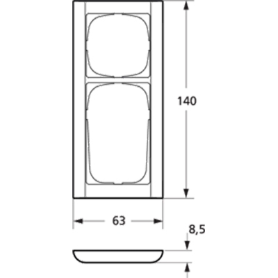 LK Fuga ramme Softline 63 2½m - koksgrå