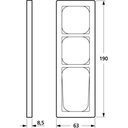 LK Fuga ramme Baseline 63 3½m - koksgrå