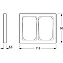 LK Fuga ramme Baseline 63 2x1½m - hvid