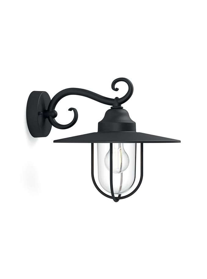 Pasture wall lantern black 1x60W 230V