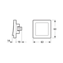 LK Fuga afbryder med grøn LED lampe 1-pol 16A - grøn