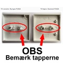 LK Fuga tangentsæt til dobbeltafbryder, ny model - lysegrå