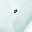 Presenning m. armeringsnet - 8x12m, Klar PE (145g/m²)