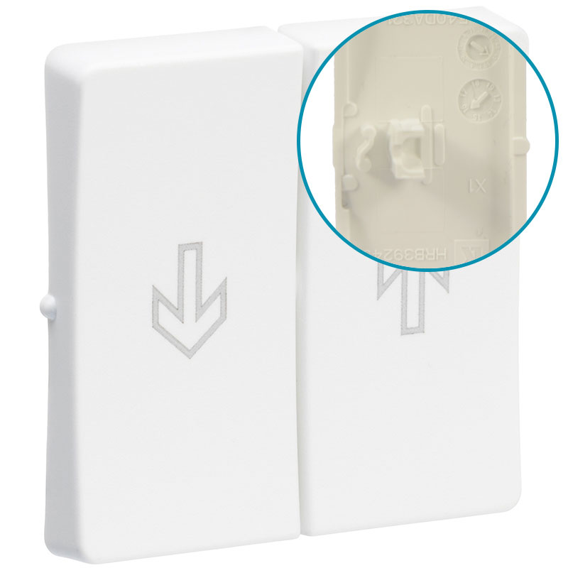 LK FUGA® afbryder 16A Tangent ½ modul, hvid (ny type)