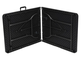 Klapbord - Sort, 180 x 75 x 74cm (rattan)