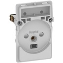 Fuga stikkontakt hospital 2-polet m/jord 1½m