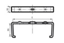 Ventilationsklips - flad, 110x55x20mm (2 stk.)
