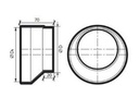 Rund reduktionsstykke - Ø160/Ø125mm, Hvid