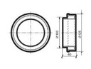 Rund reduktionsstykke - Ø125/Ø100mm, Hvid