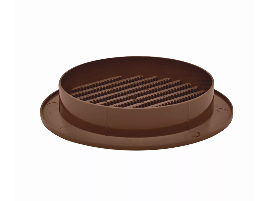 Rund ventilationsrist - Ø90mm, Brun