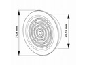 Rund møbel-ventilationsrist - Ø70mm, Grå