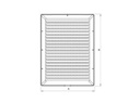 Kvadratisk ventilationsrist - 140x140mm kanal, Grafit