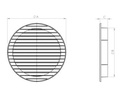 Rund ventilationsrist - Ø150mm, Grafit
