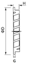 Rund Aluminium væg-ventilationsrist - Ø200mm, Matsort