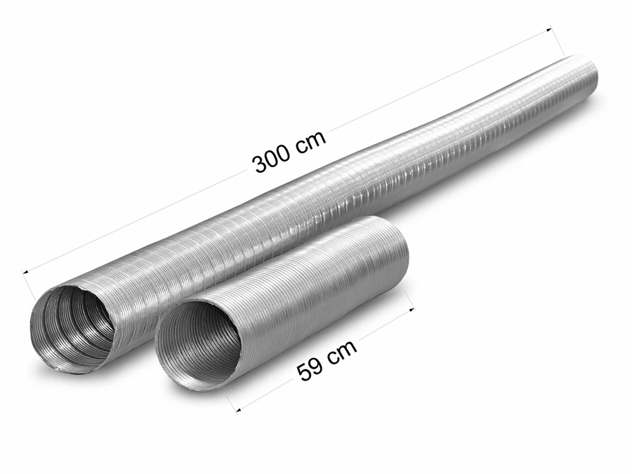 Aluminium flexrør - Ø100mm (3m)