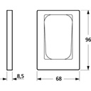 LK Fuga ramme Baseline 68 1½m asymmetrisk - hvid