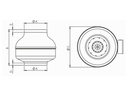 Industriel kanalventilator - aRd Ø315mm, 215W, 1440m3/t