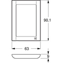 LK Fuga ramme SOFT 63 1½m - hvid