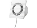 Vægventilator - planet eneRgy Ø125 PS, Kabel m. kontakt, 8W