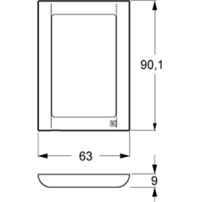 LK Fuga ramme SOFT 63 1½m - lysegrå