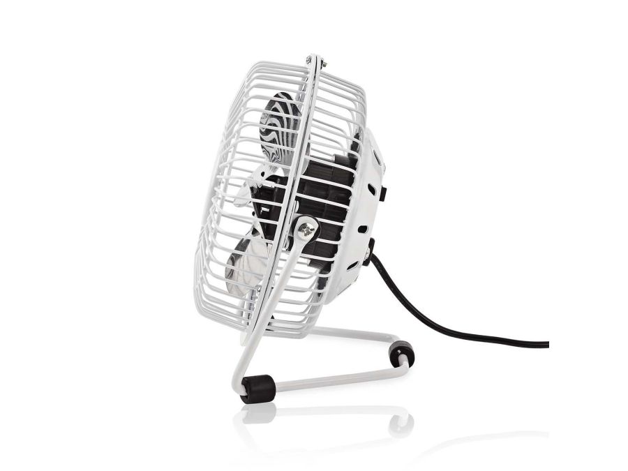 Miniventilator - Ø10cm, USB, Hvid