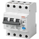 AEG kombiafbryder 13A 3P+N 6kA C 30mA