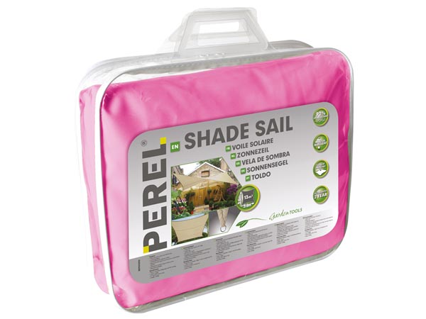 Kvadratisk solsejl - 5 x 5m, FUCHSIA