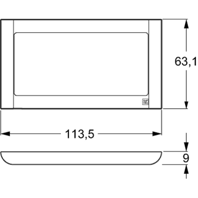 LK Fuga ramme SOFT 63 2m vandret - koksgrå
