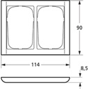 LK Fuga ramme Softline 63 2x1½m - lysegrå