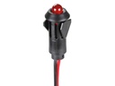 Blinkende rød LED - 12Vdc m. ledning (1m)