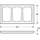 LK Fuga ramme Softline 63 3x1½m - lysegrå