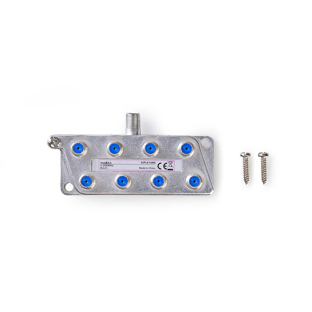 TV/FM/SAT antennesplitter - 8 vejs 5-2400MHz (til F stik)