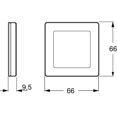 LK Fuga ramme PURE 66 glas 3½m - hvid