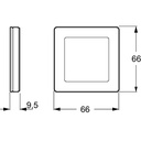 LK Fuga ramme PURE 66 glas 3½m - hvid