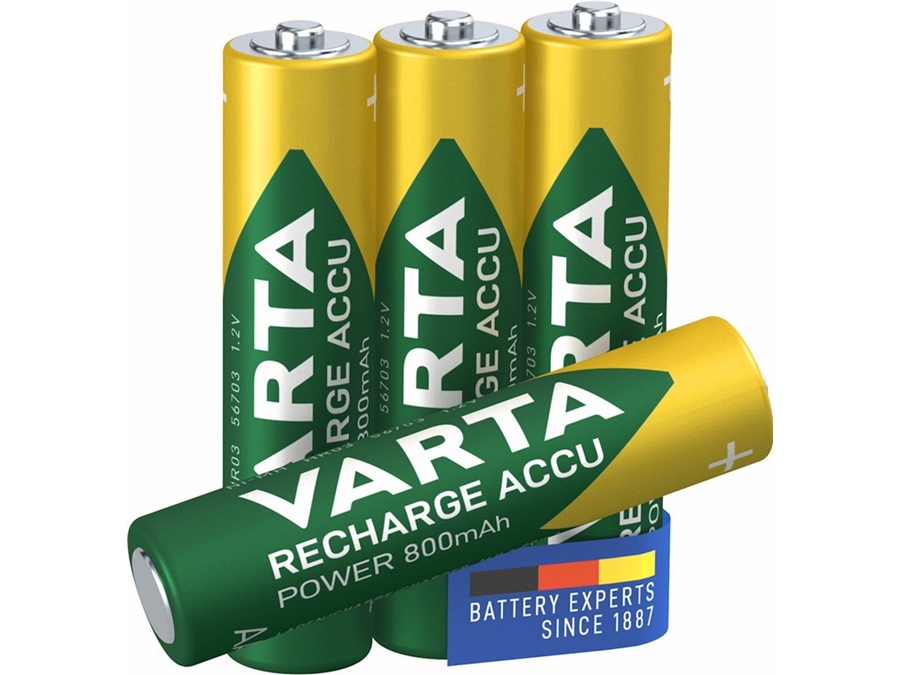 NiMH AAA/HR03 batteri - 1,2V / 800mAh, ReadyToUse (4 stk.)