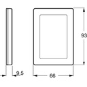 LK Fuga ramme PURE 66 glas 1½m - hvid