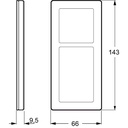 LK Fuga ramme PURE 66 glas 2½m - sort