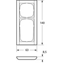LK Fuga ramme Softline 63 2½m - hvid
