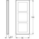 LK Fuga ramme PURE 66 glas 3x1m - sort