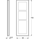LK Fuga ramme PURE 66 glas 3½m - sort