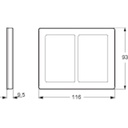 LK Fuga ramme PURE 66 glas 2x1½m - sort
