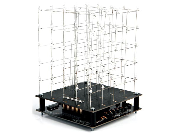 K8018W - 3D LED kube, 5x5x5 hvide LED, programmerbar via USB